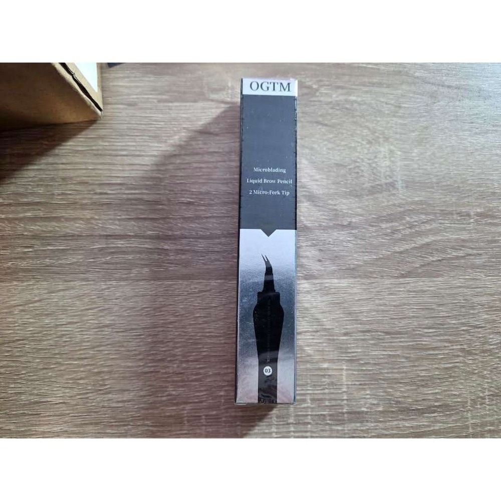 OGTM Microblading Liquid Brow Pencil 03 Black 2 Micro-Fork Tip Long Lasting